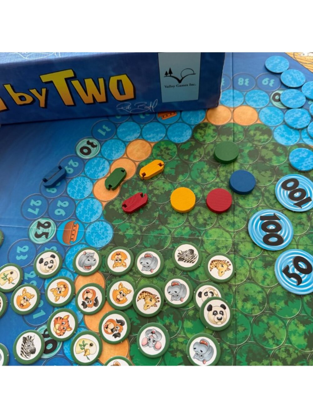 Two By Two Board Game Rob Bartel Family Strategy Game Complete Set Ark Flood - Picture 6 of 10